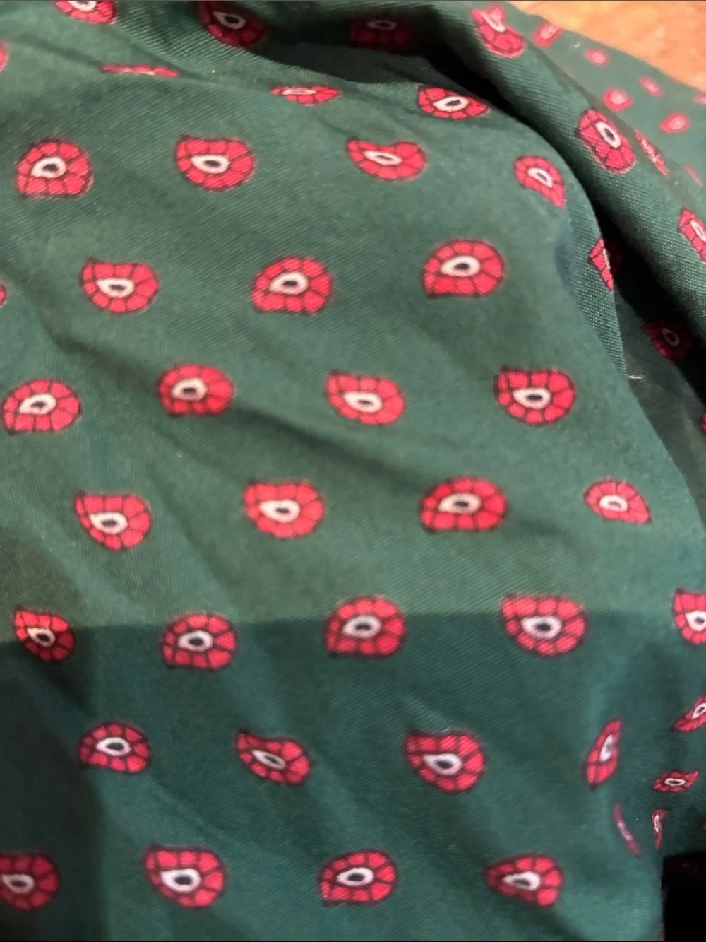 J.Crew Men's Green Printed Long-Sleeve Button-Down Shirt
